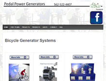 Tablet Screenshot of pedalpowergenerator.com